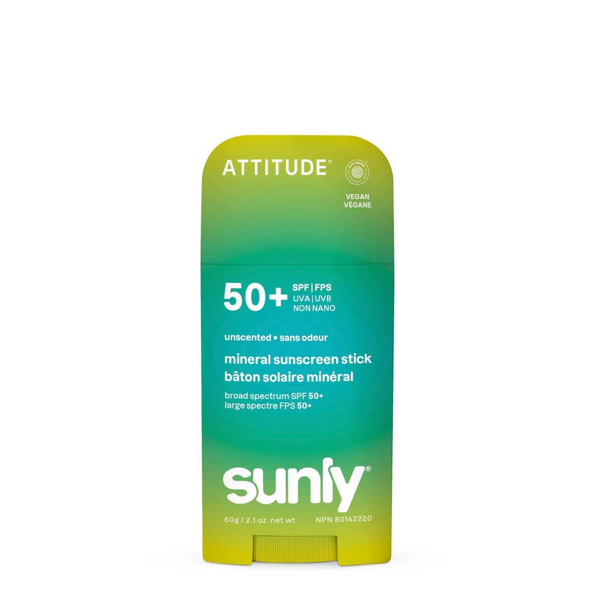 Écran solaire minéral – Bâton visage et corps – FPS 50 – sans parfum