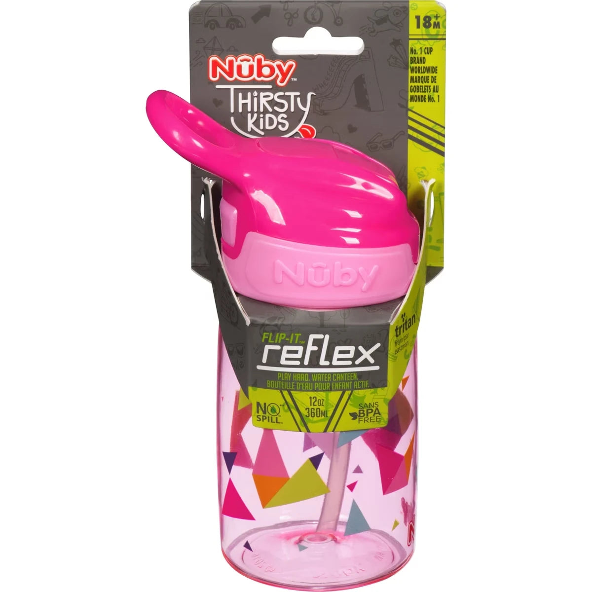 ™ No-Spill™ Gobelet Thirsy Kids™ Relex Flip-It™ Cup
