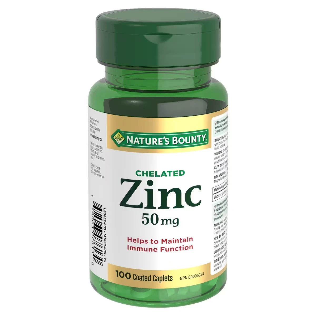 Zinc, 50 mg, comprimés enrobés