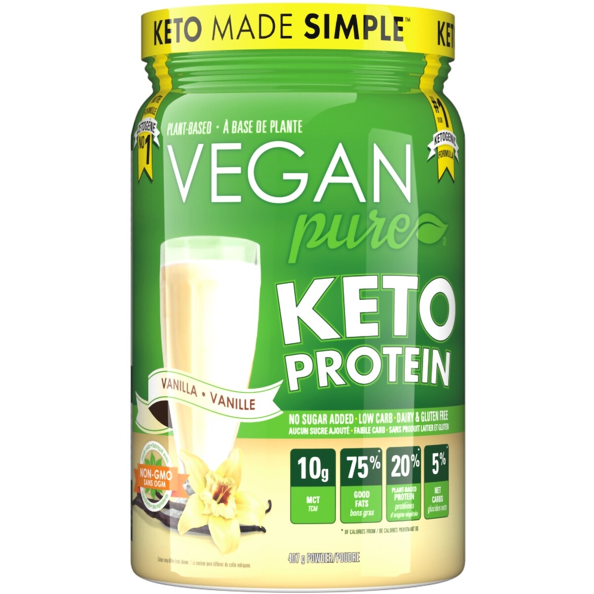 Vegan Pure Keto Protein, Vanille