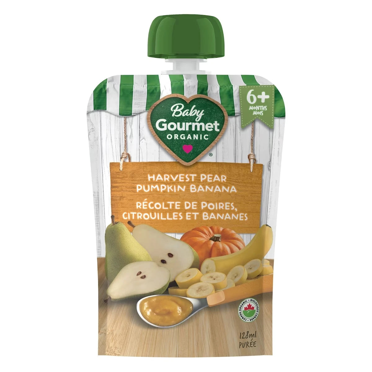 Recolte de poires, citrouilles et bananes
