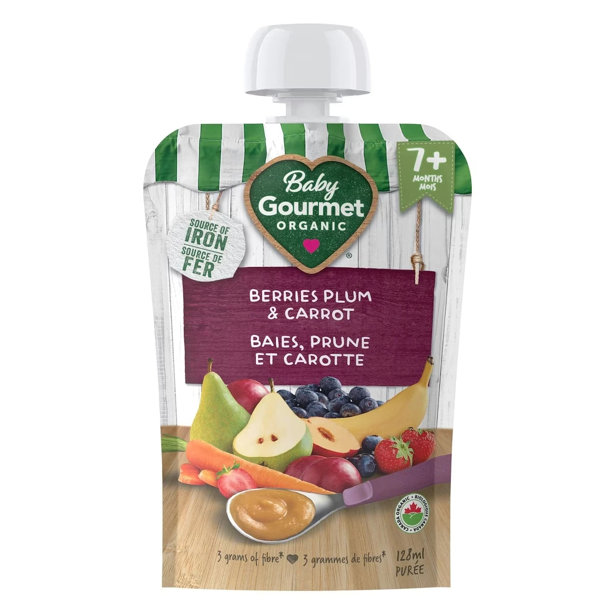 fraise de Chine et prune avec grains anciens