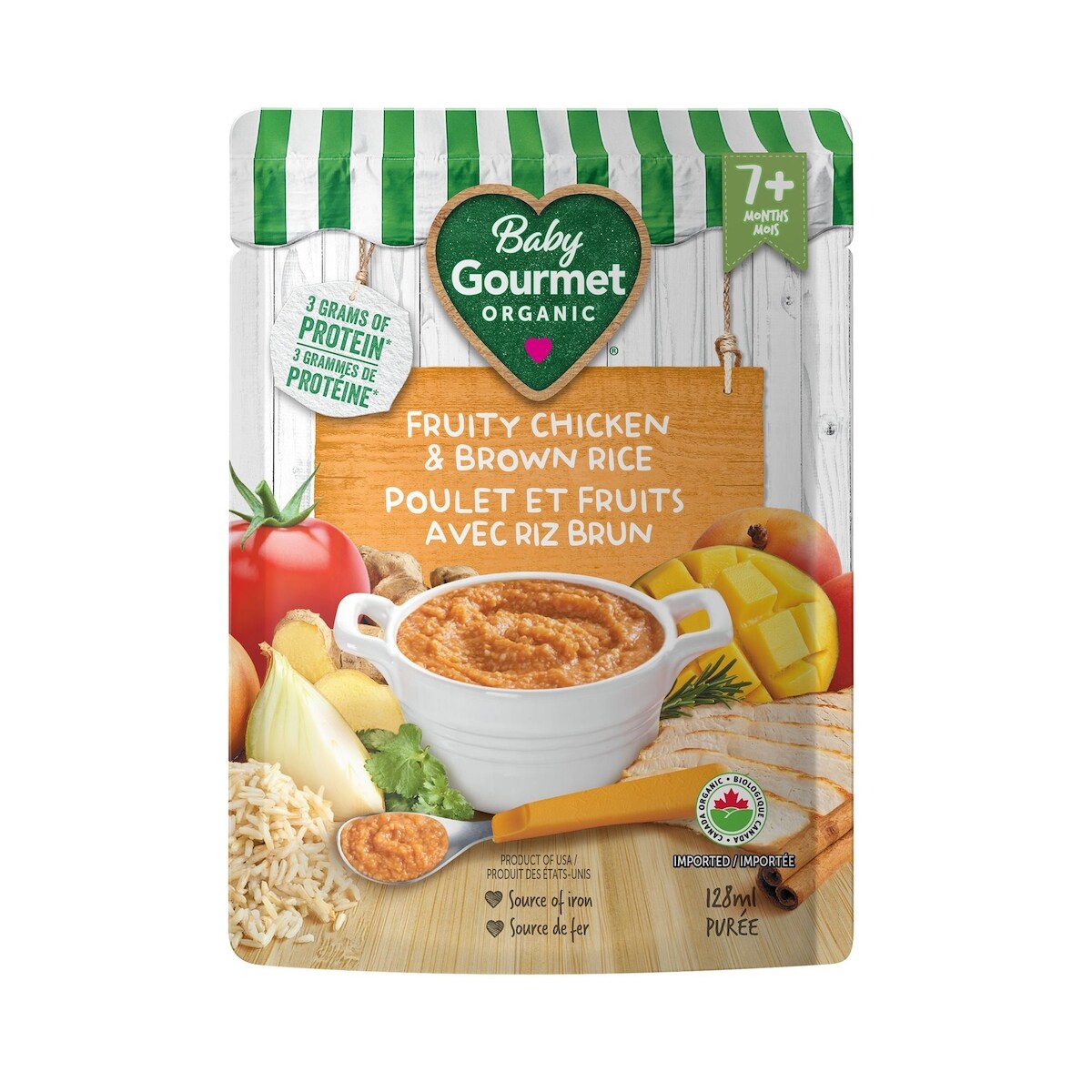 poulet fruité et riz brun