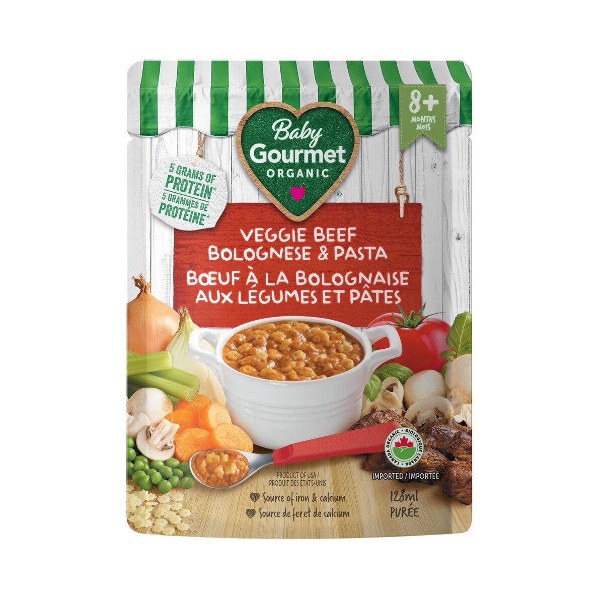 Boeuf a la bolognaise aux légumes et pates