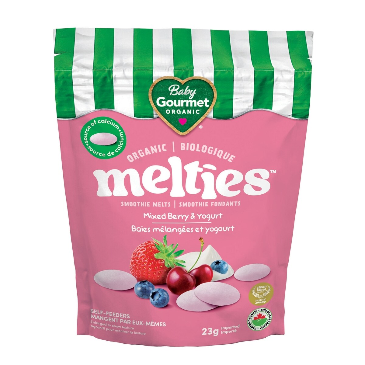 Fondants biologiques bananes et baies avec yogourt Grec pour bébé de