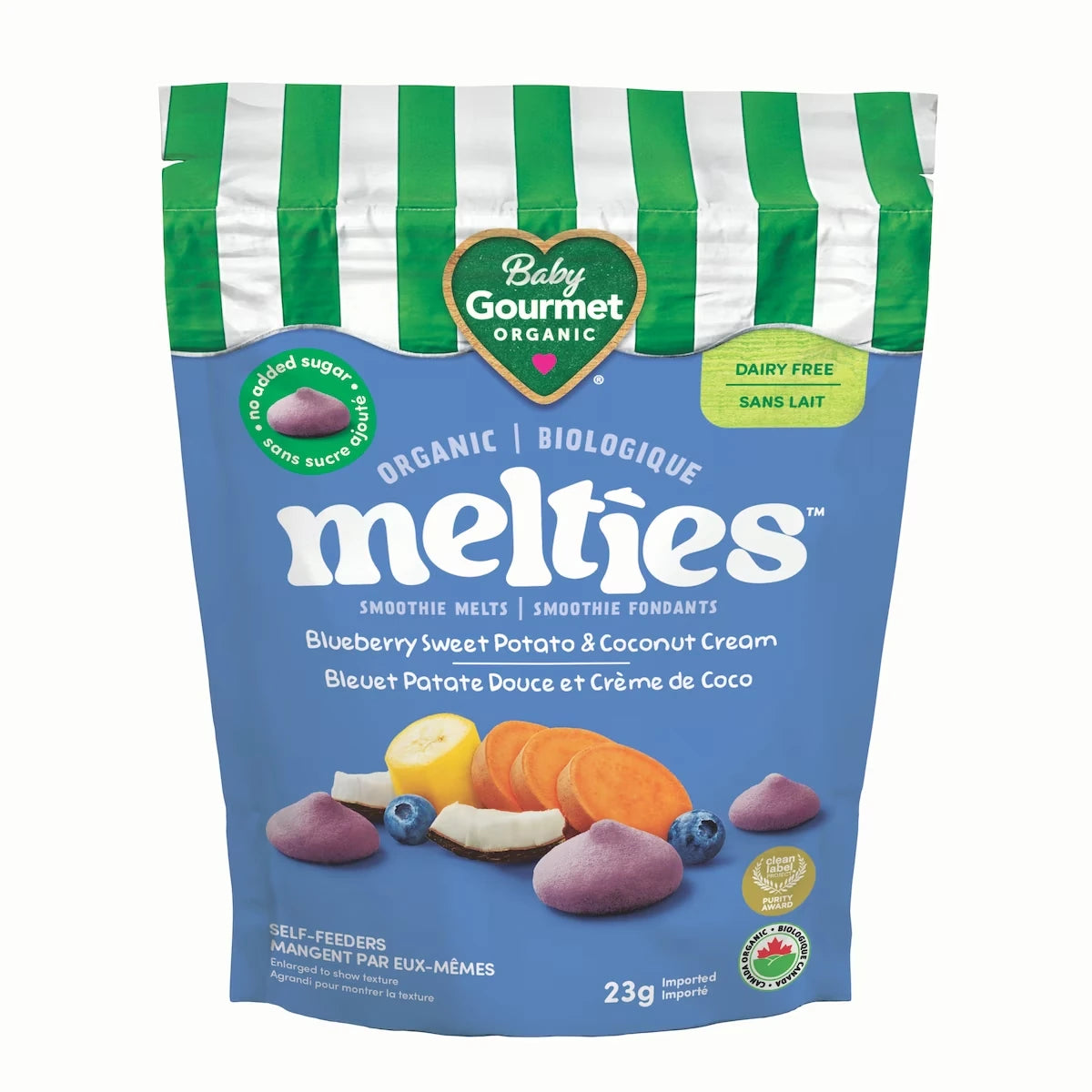 Fondants biologiques bleuetrave à la crème de coco pour bébé de