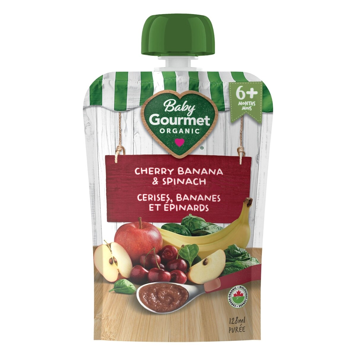 cerises, bananes et epinards