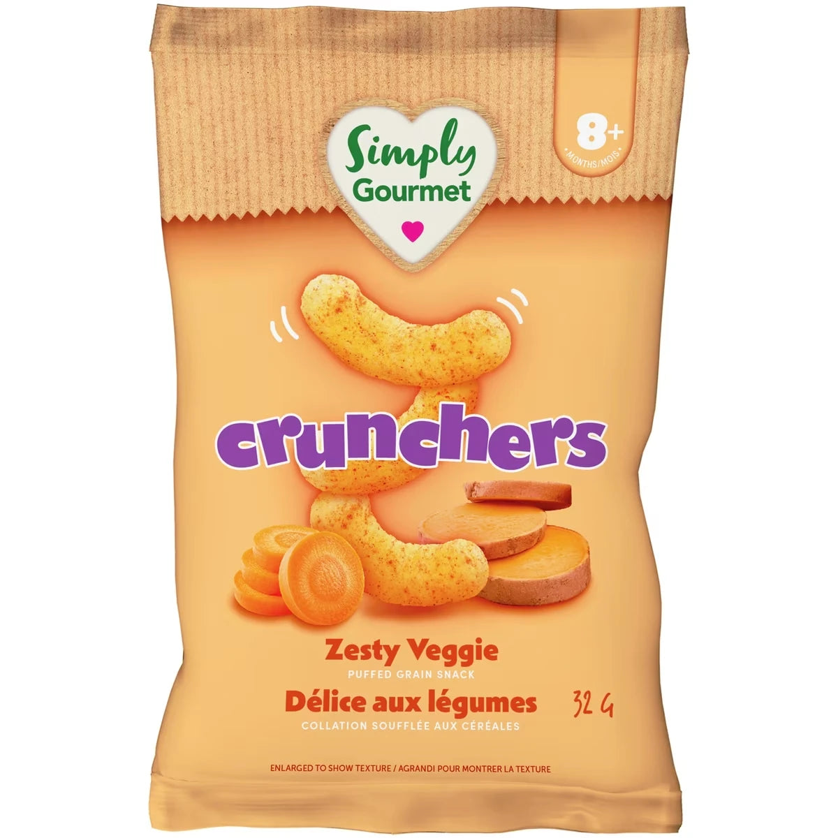 Collation pour bébé Simply Gourmet Crunchers Délice aux légumes