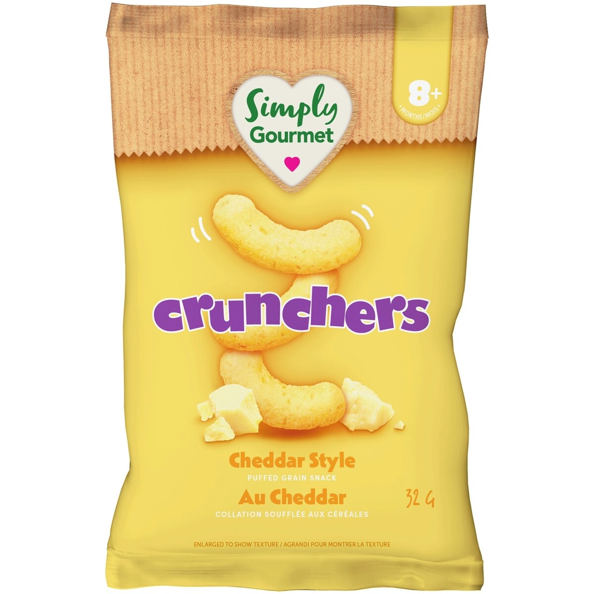 Collation pour bébé Simply Gourmet Crunchers Au Cheddar