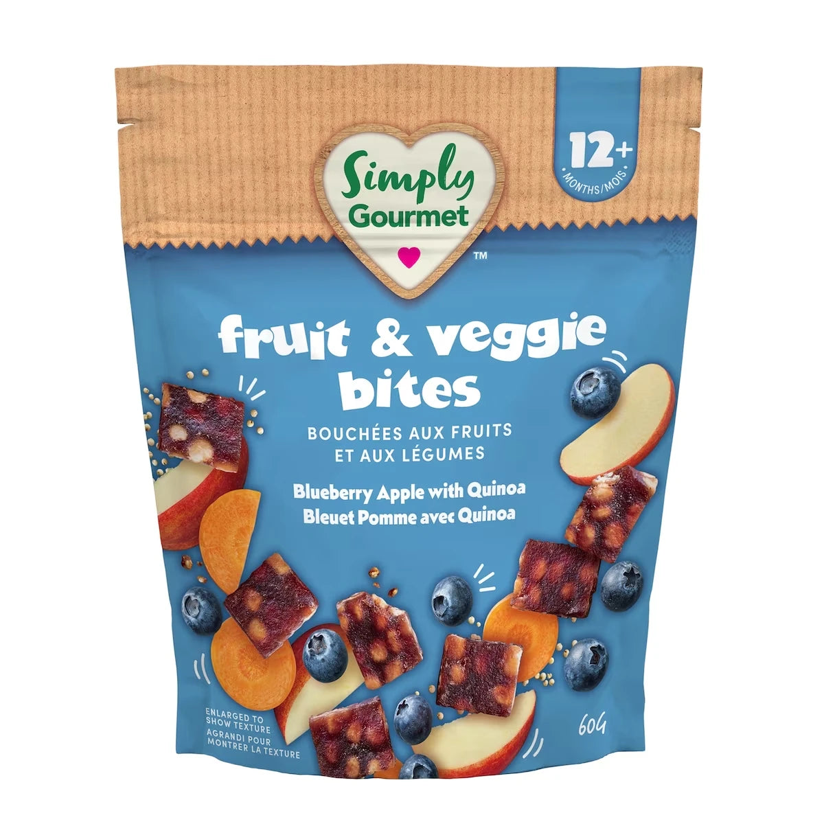 Bouchées Simply Gourmet bleuet  pomme avec quinoa