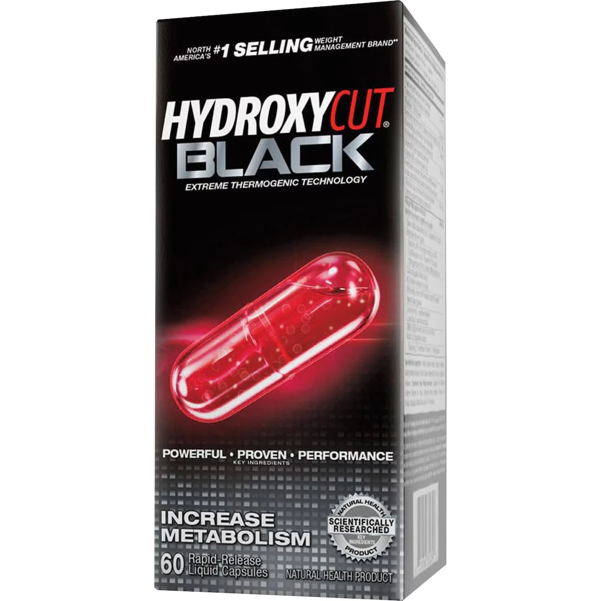 Capsules liquides à la technologie Thermogénique extrême Black d’Hydroxycut