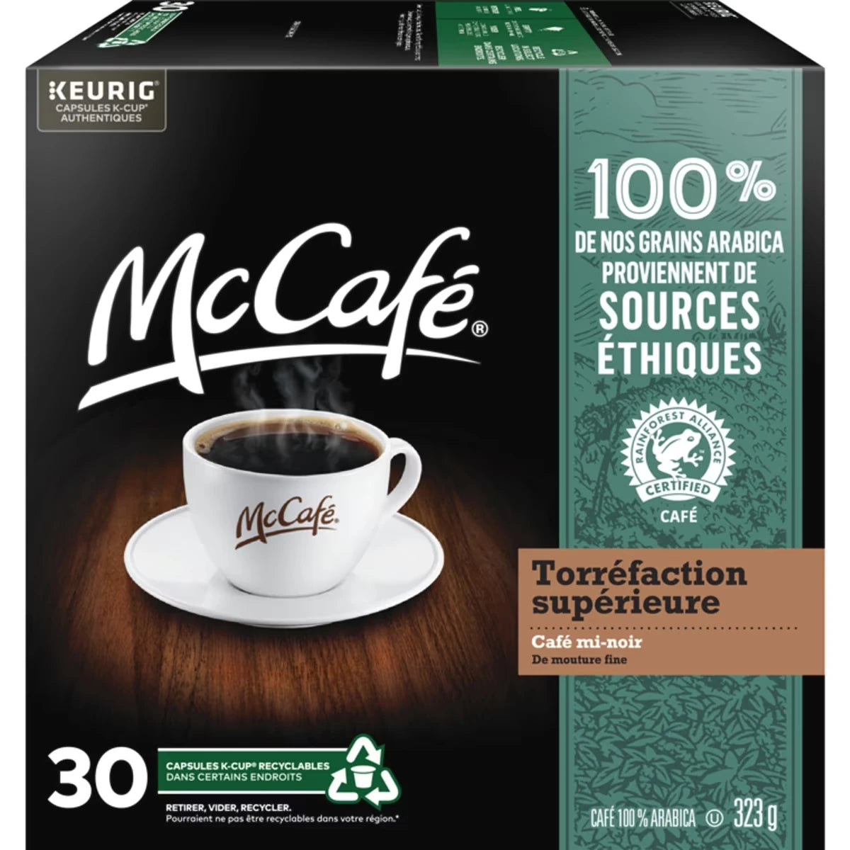 Capsules K-Cup de café de qualité supérieure, torréfaction mi-foncée, 30 unités