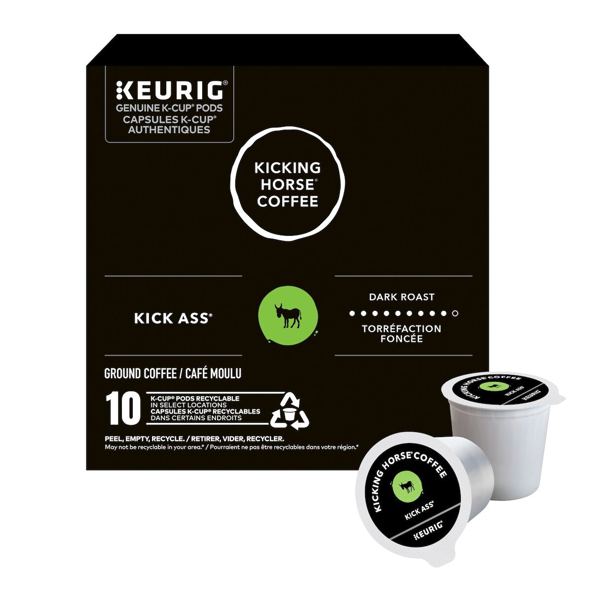 Capsules K-Cup De Caf� Kick Ass , Torr�Faction Fonc�E, 10 Unit�S