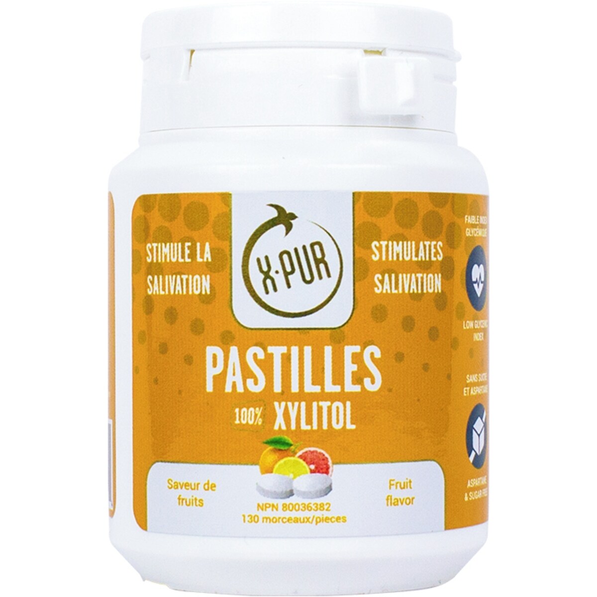 X-PUR pastilles 100 % saveur de fruits