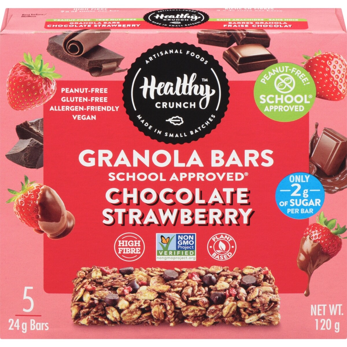 Barres de Granola Chocolat Fraise