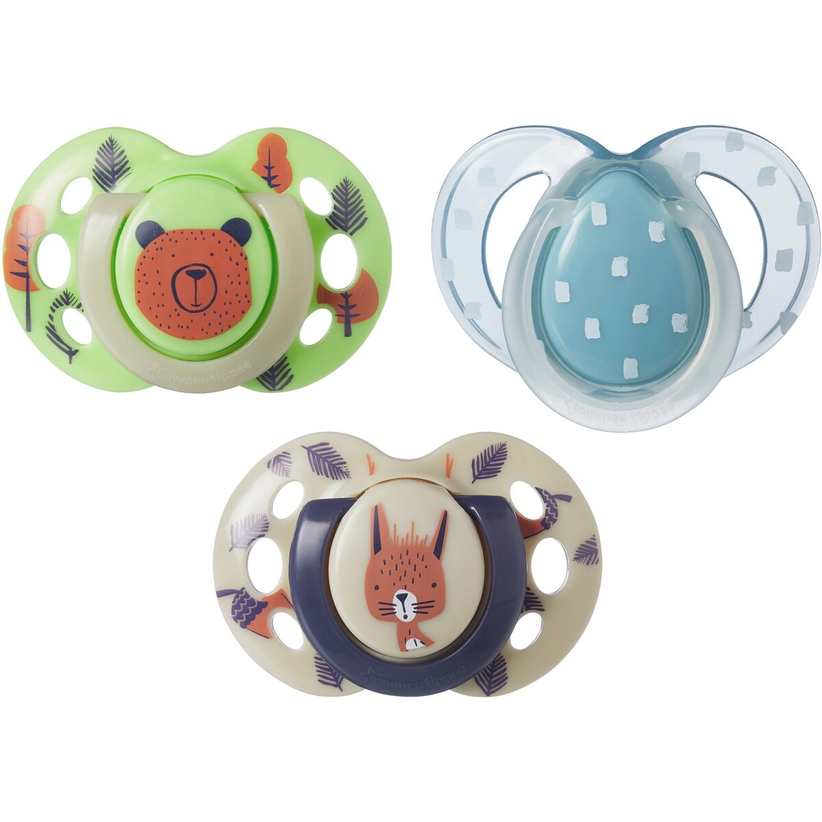 Sucettes de jour et de nuit de Tommee Tippee, motifs assortis (6-18m)