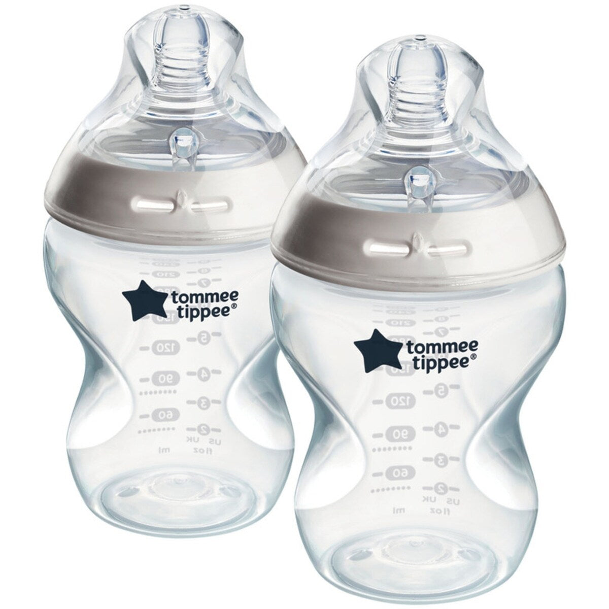 Tommee Tippee Biberons, Biberon Anti-colique Natural Start, tétine imitant la forme du sein pour une prise en bouche naturelle, lot de 2