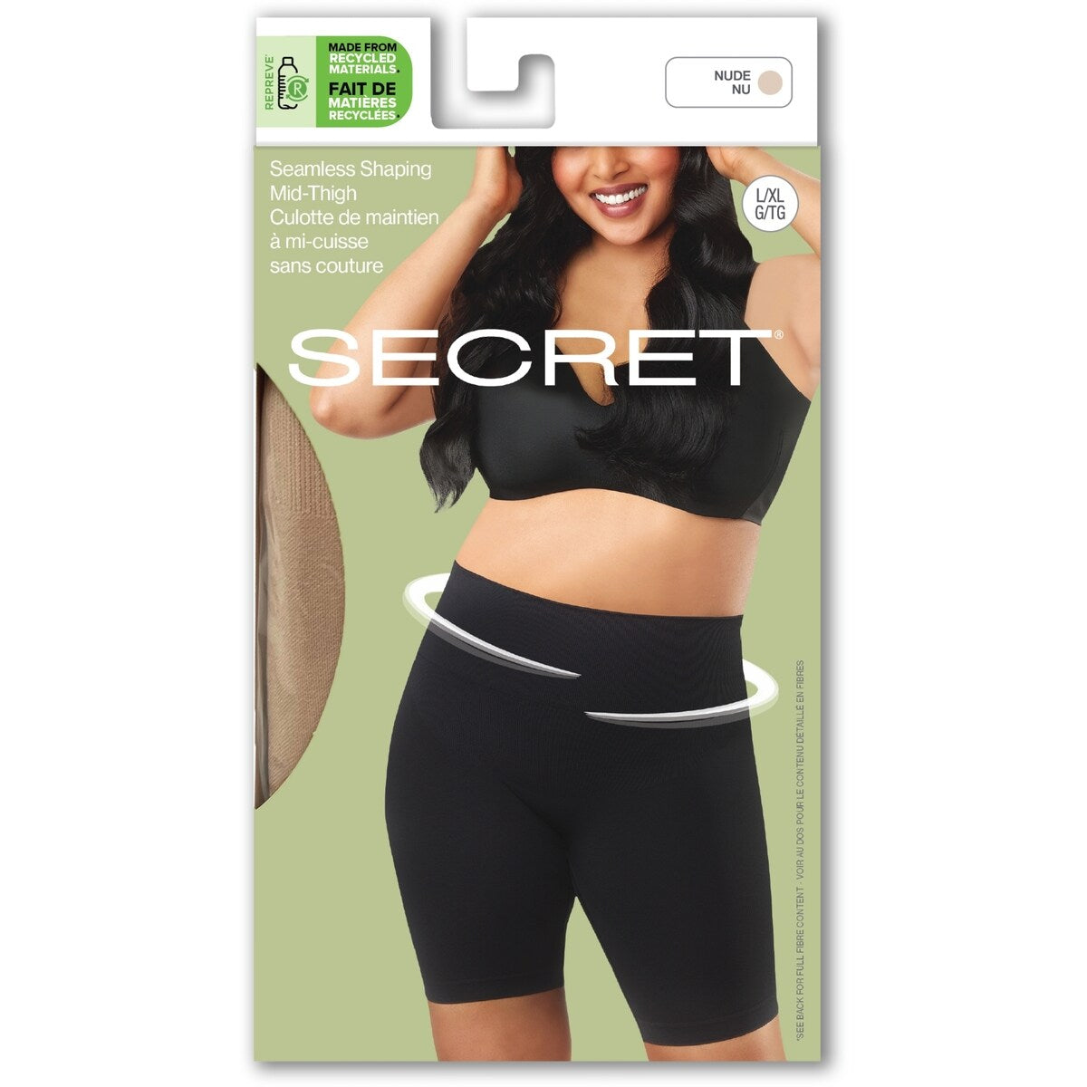 Culotte De Maintien À Mi-cuisse Sans Couture L/XL