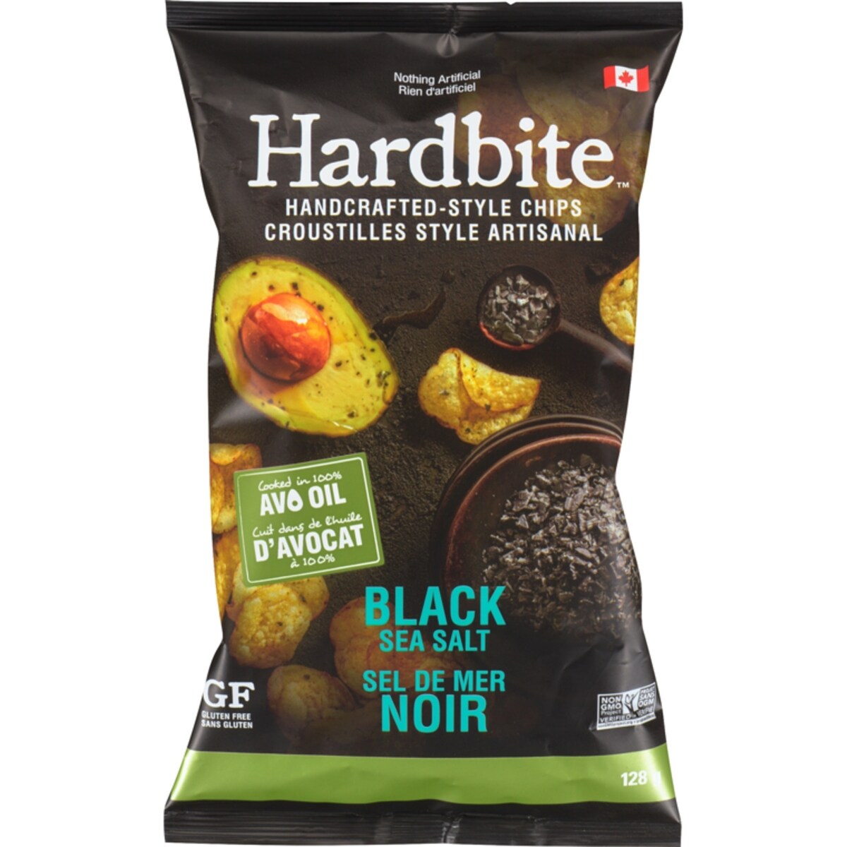 Croustilles Hardbite de style artisanal, sel de mer noir