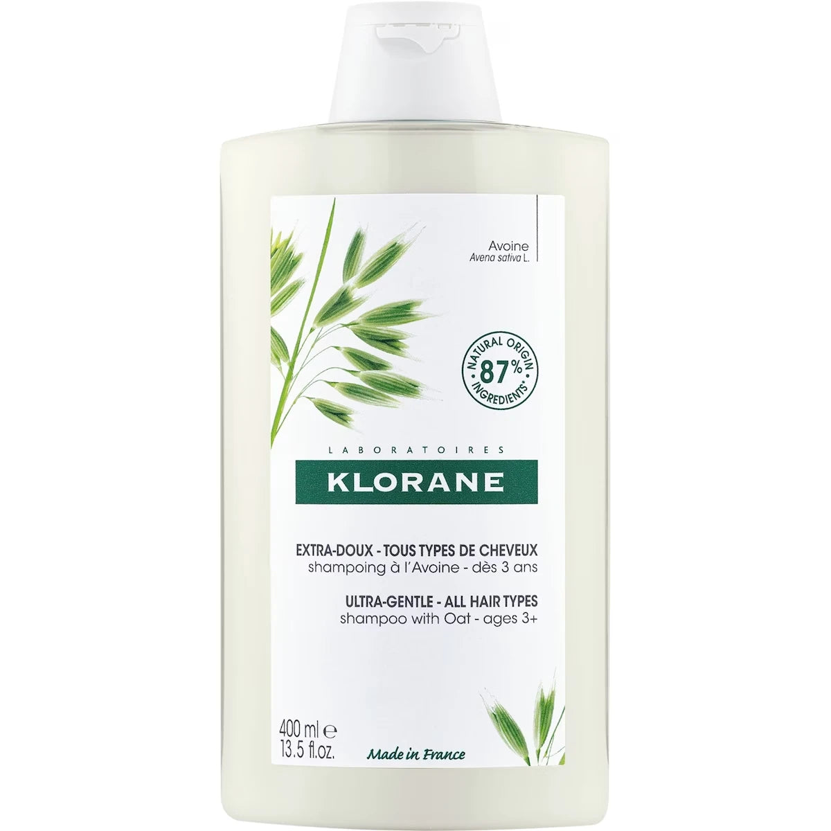 Shampooing Extra-doux à l'Avoine BIO, Adoucit et protège le cuir chevelu, Toute la famille, Tous types de cheveux