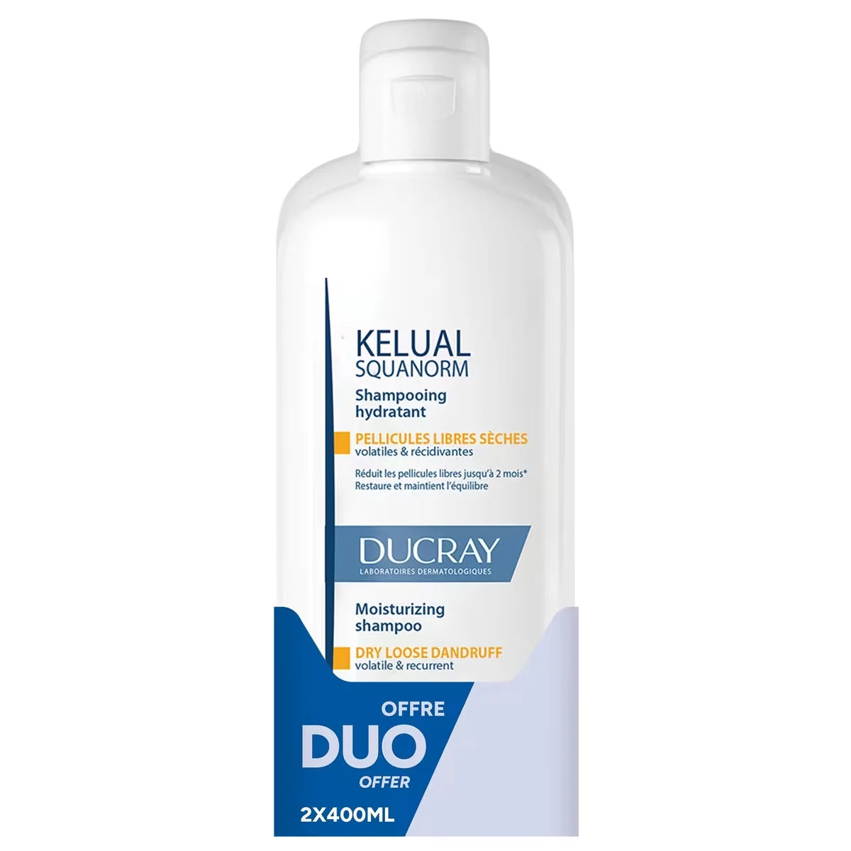 DUO Kelual Squanorm Shampooing hydratant - Pellicules libres sèches
