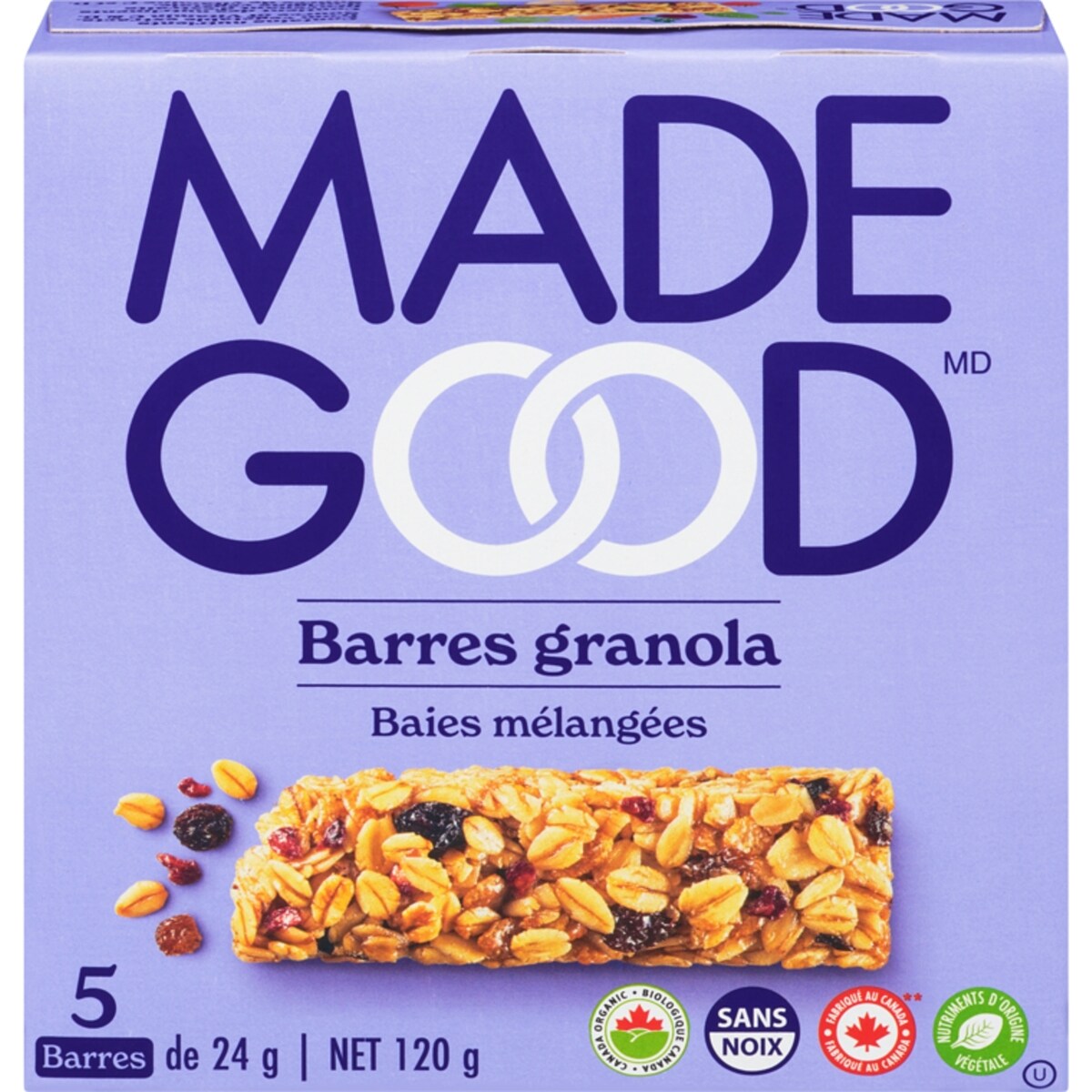 Barres granola Baies m�lang�es Bo�te de 5 barres