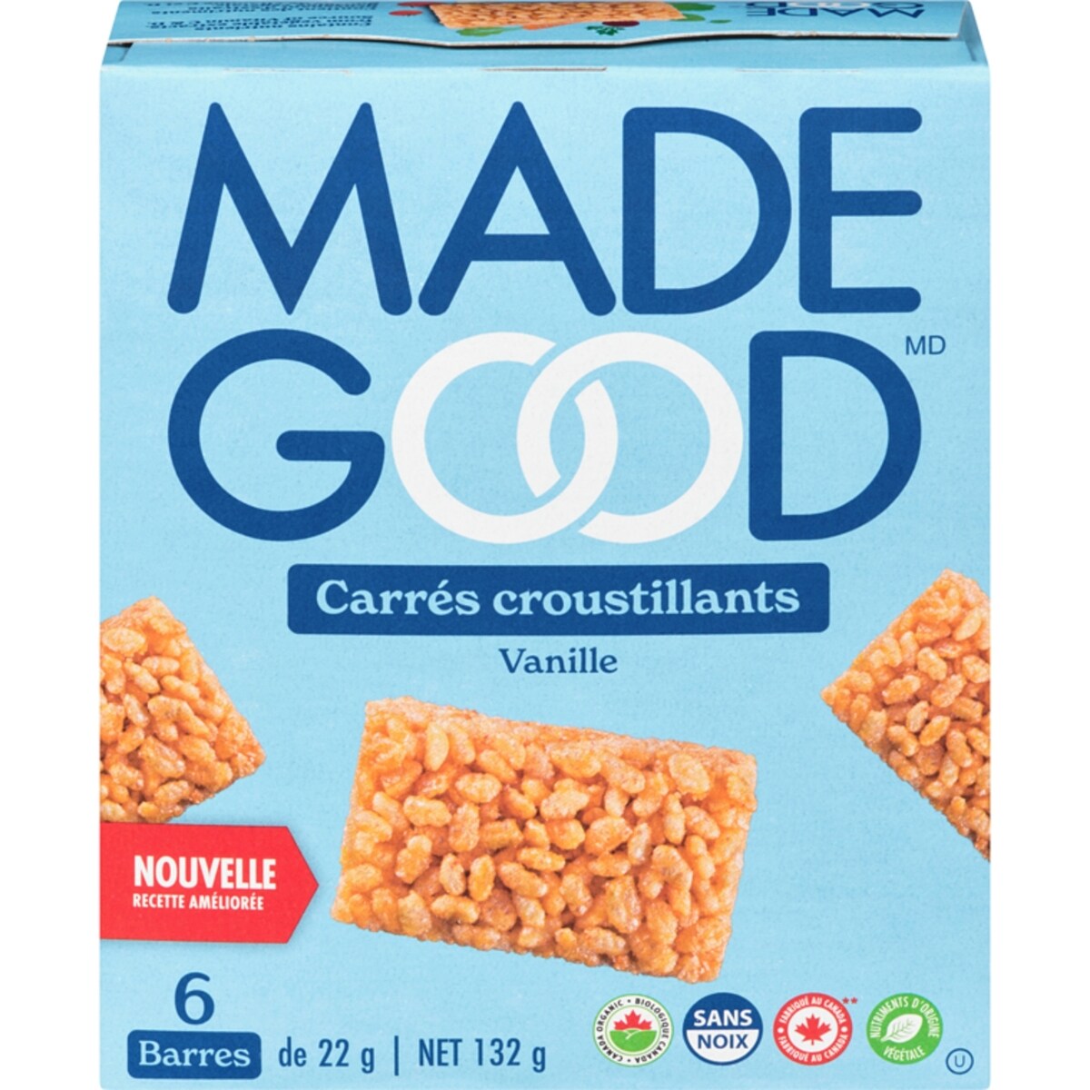 Carrés croustillants à la vanille
