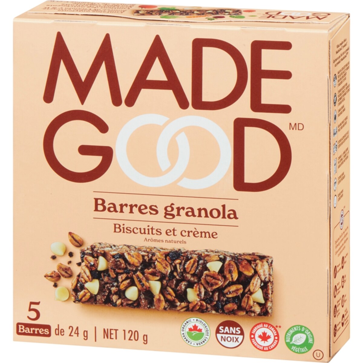 Barres granola Biscuits et cr�me Bo�te de 5 barres