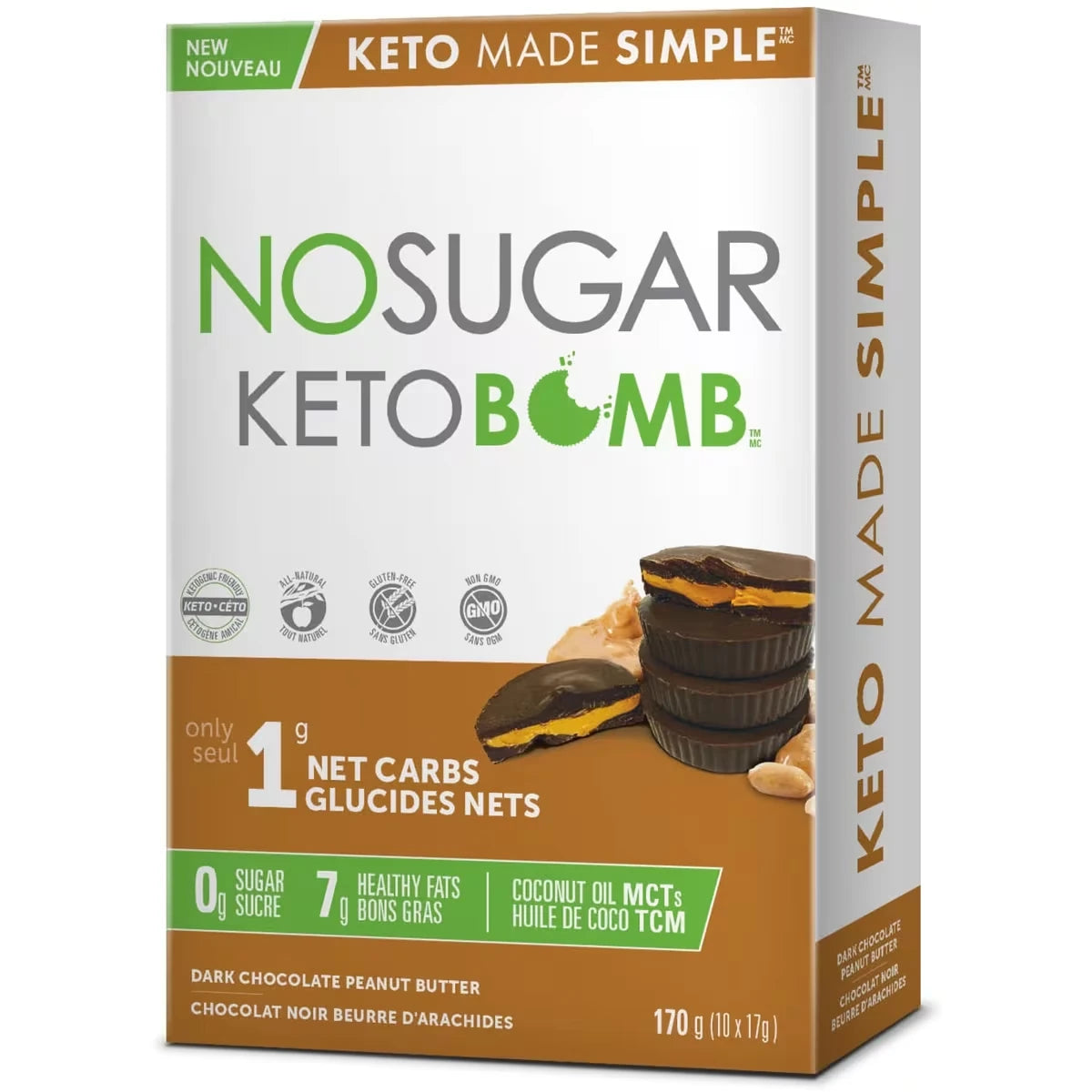No Sugar Bomb, Saveur de Chocolat Noir Beurre d'Arachides