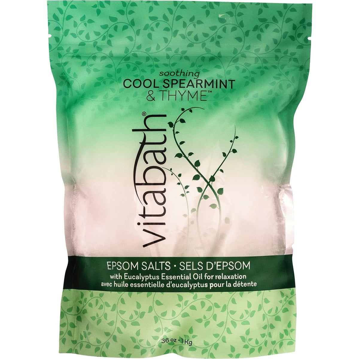 Sels d'Epsom à la menthe verte fraîche