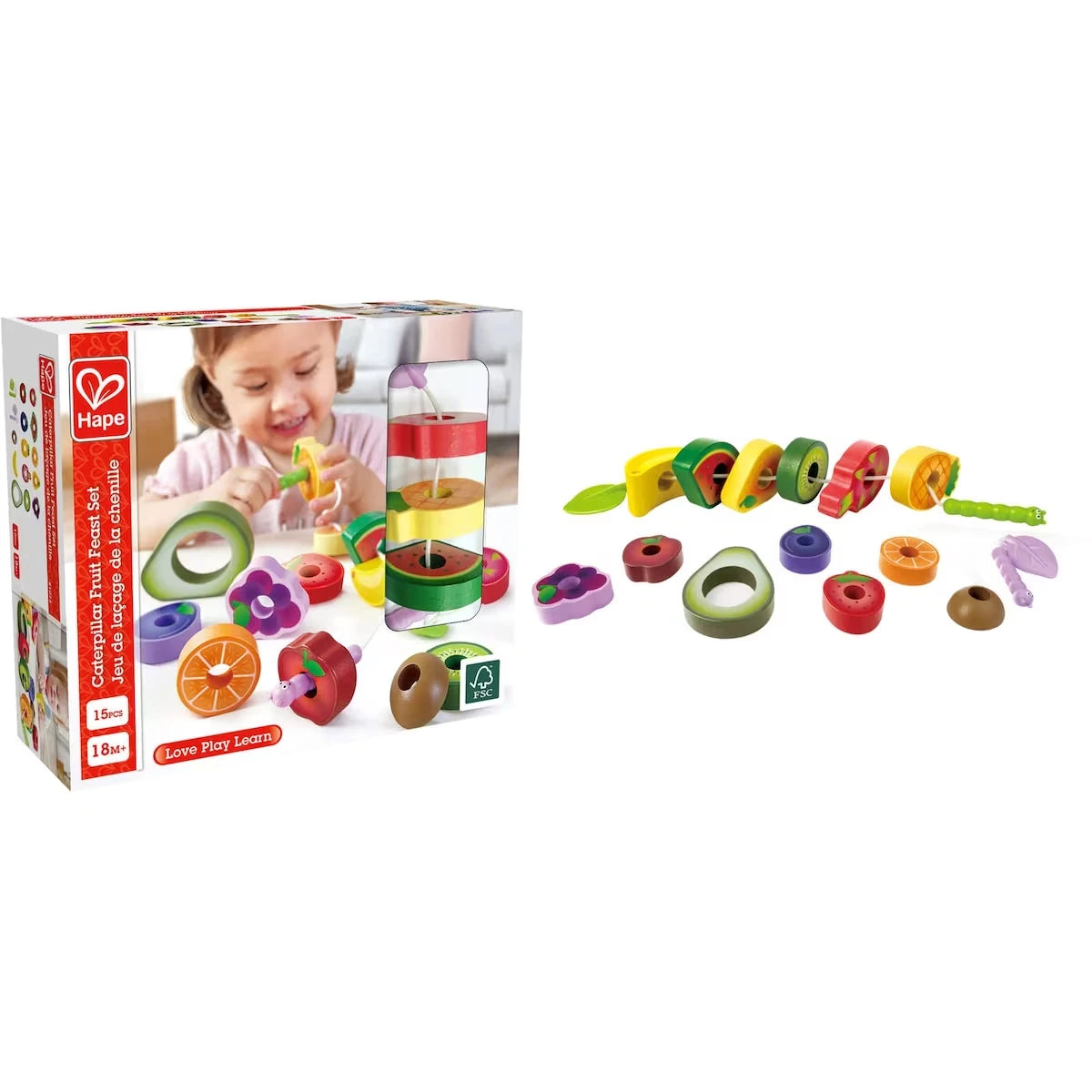 Jeu de laçage de la chenille