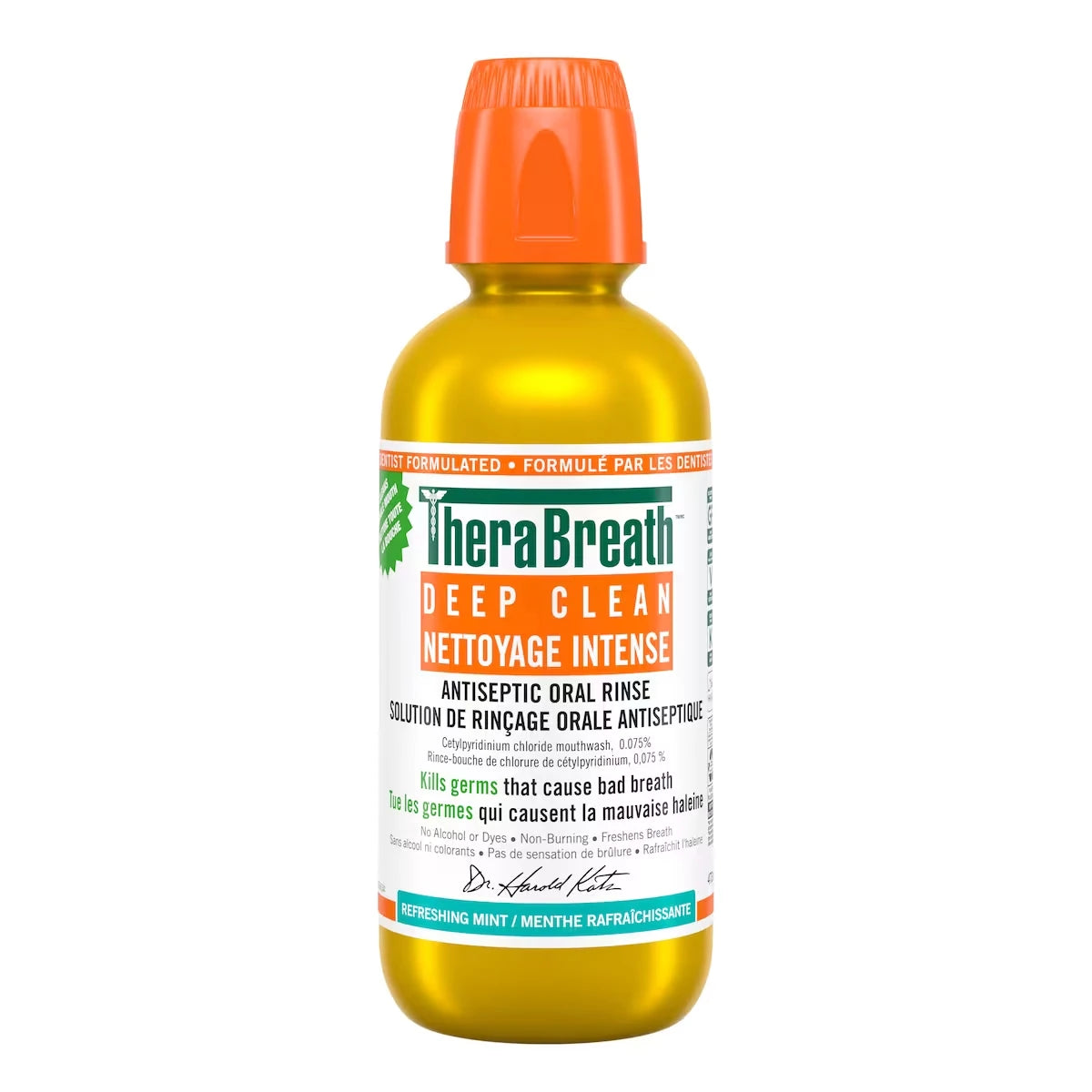 Solution de rinçage orale antiseptique Nettoyage Intense Menthe Rafraîchissante