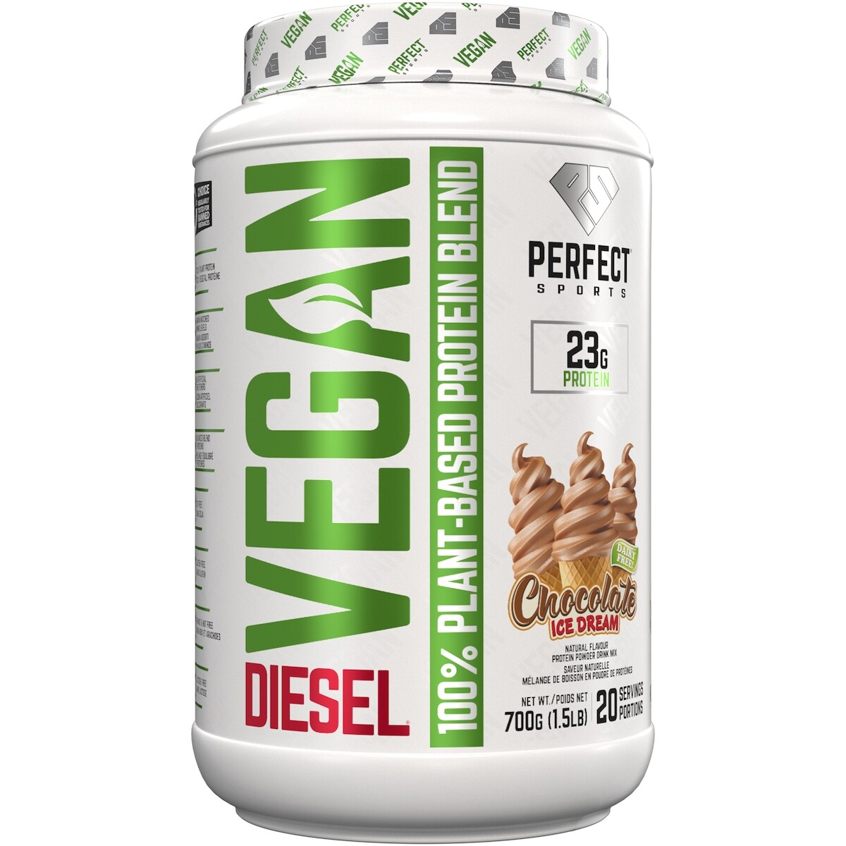 Poudre de protéines 100 % végétales DIESEL - Chocolat