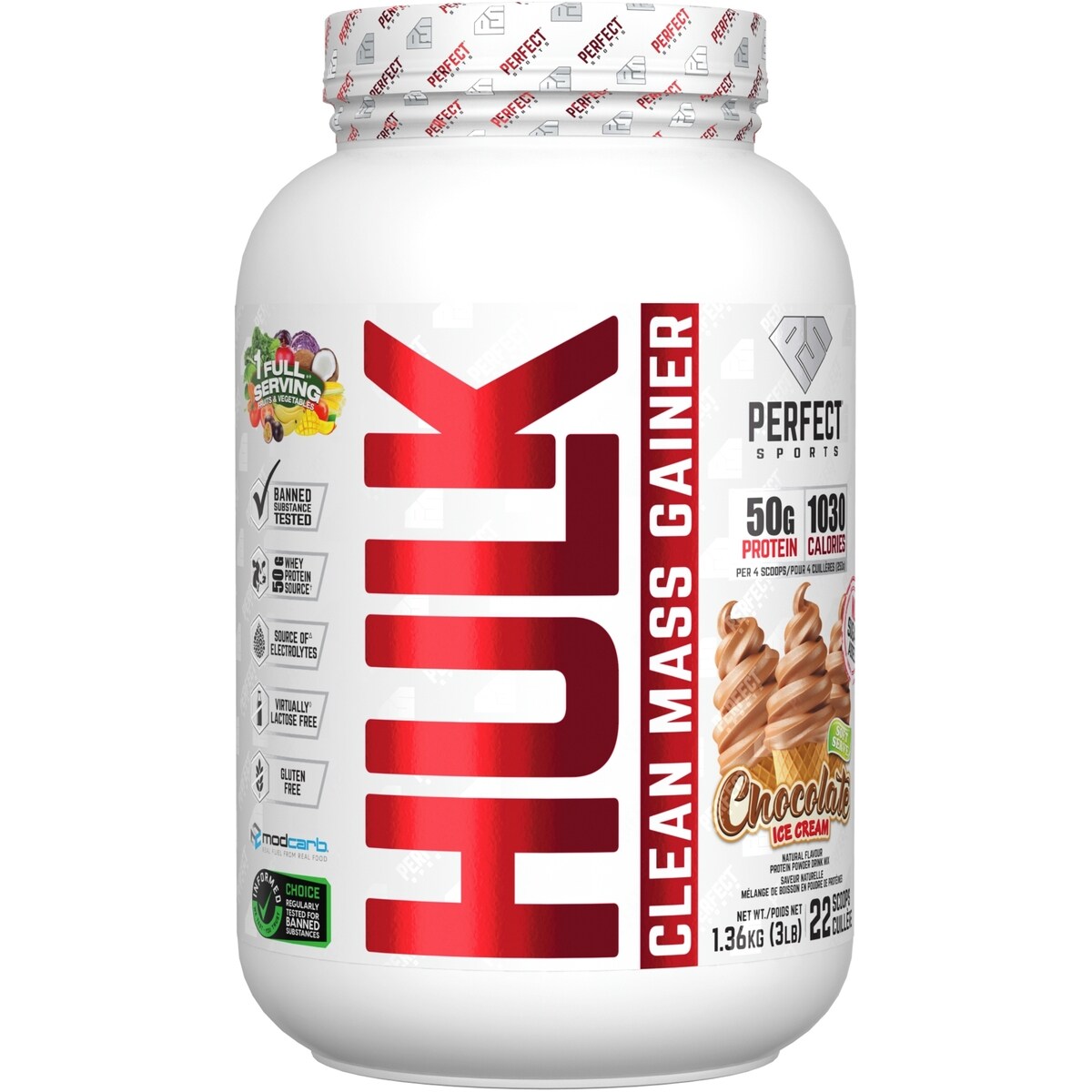 Crème Glacée Au Chocolat Hulk Mass Gainer