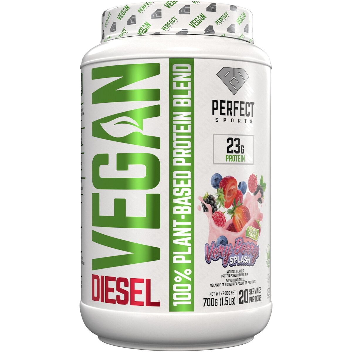 Poudre de protéines 100 % végétales DIESEL - Très baies