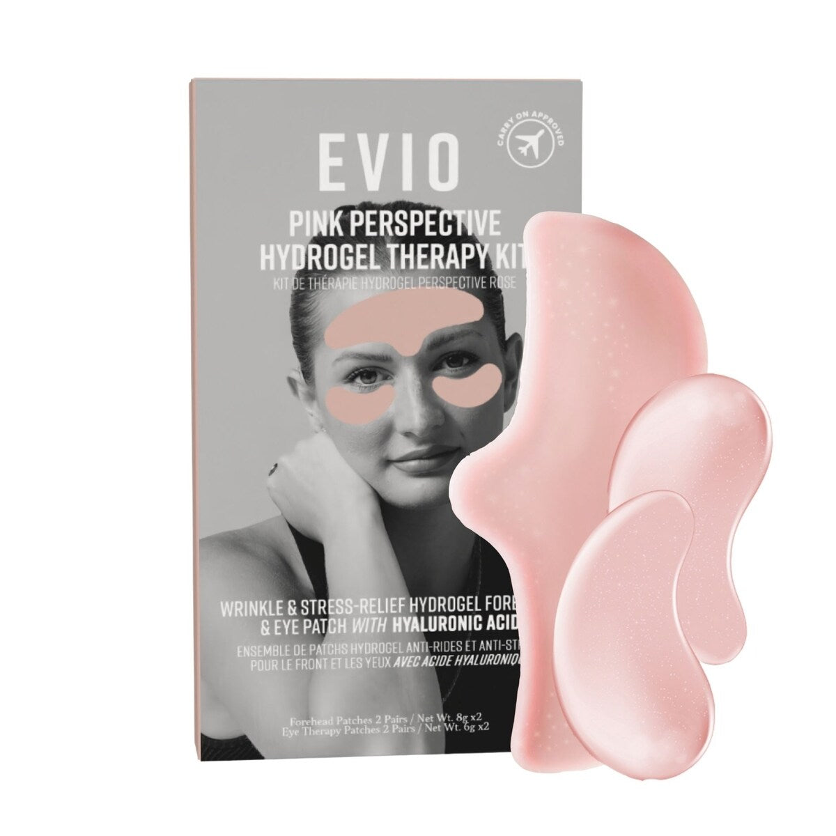 Kit Thérapeutique Hydrogel Perspective Rose Anti-Rides & Anti-Stress Front et Yeux avec Acide Hyaluronique (x2 ensembles)
