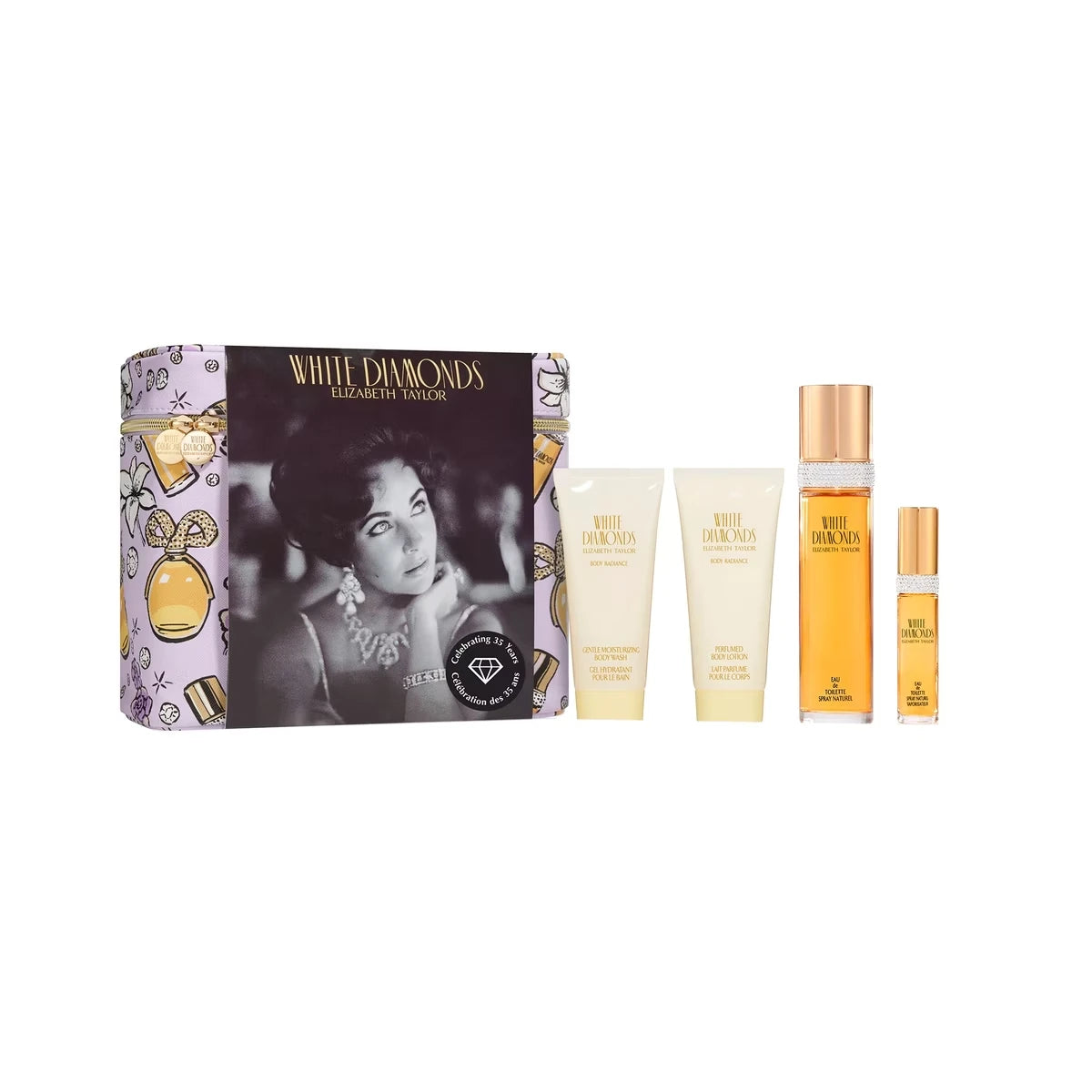 Ensemble-cadeau de 4 produits parfumés White Diamonds pour la fête des Mères