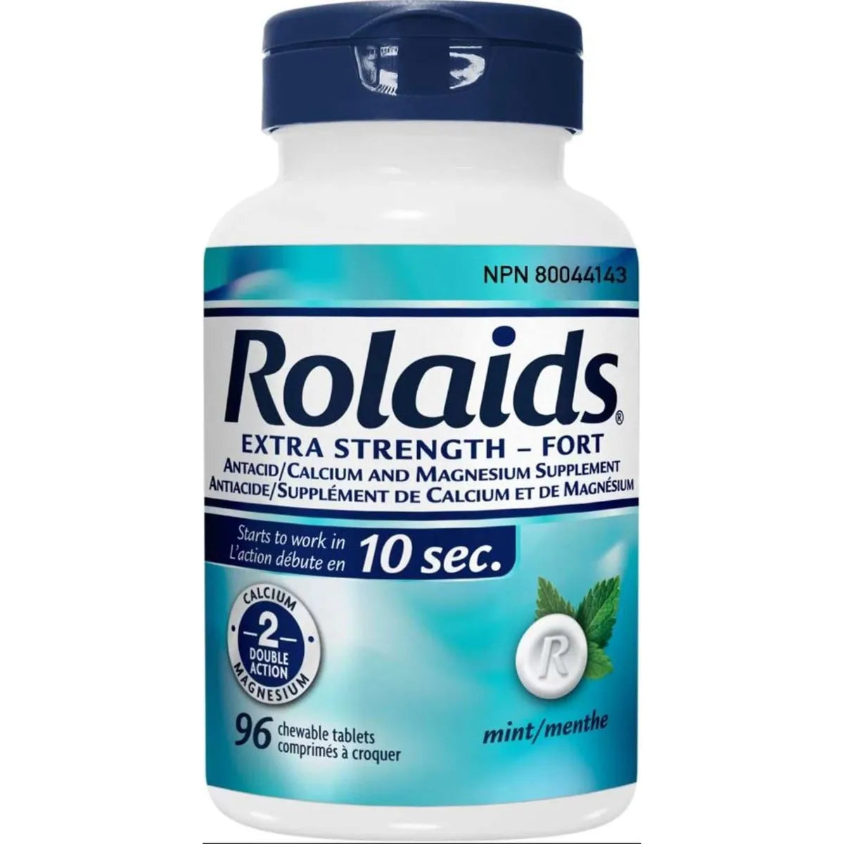 Antiacide extra fort, saveur de menthe, soulagement rapide des brûlures d’estomac, 96&nbsp;comprimés