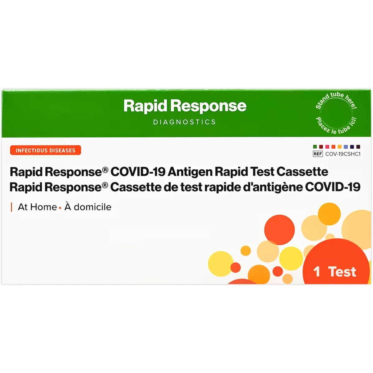 Cassette de test rapide d'antigène COVID-19 - À domicile
