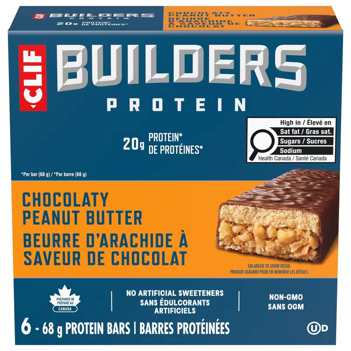 Builder'S - Barre De Prot�Ine - Chocolat Et Beurre D'Arachide - (Barre Sans Ogm De 68 G, 6 Barres)