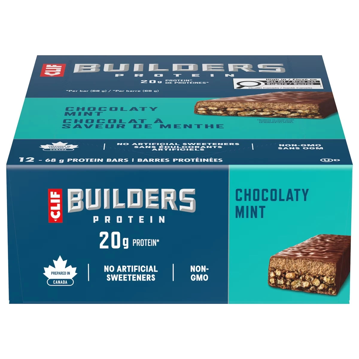 Builder'S - Barre De Prot�Ine - Chocolat à La Menthe - (Barre Sans Ogm De 68 G, 12 Barres)