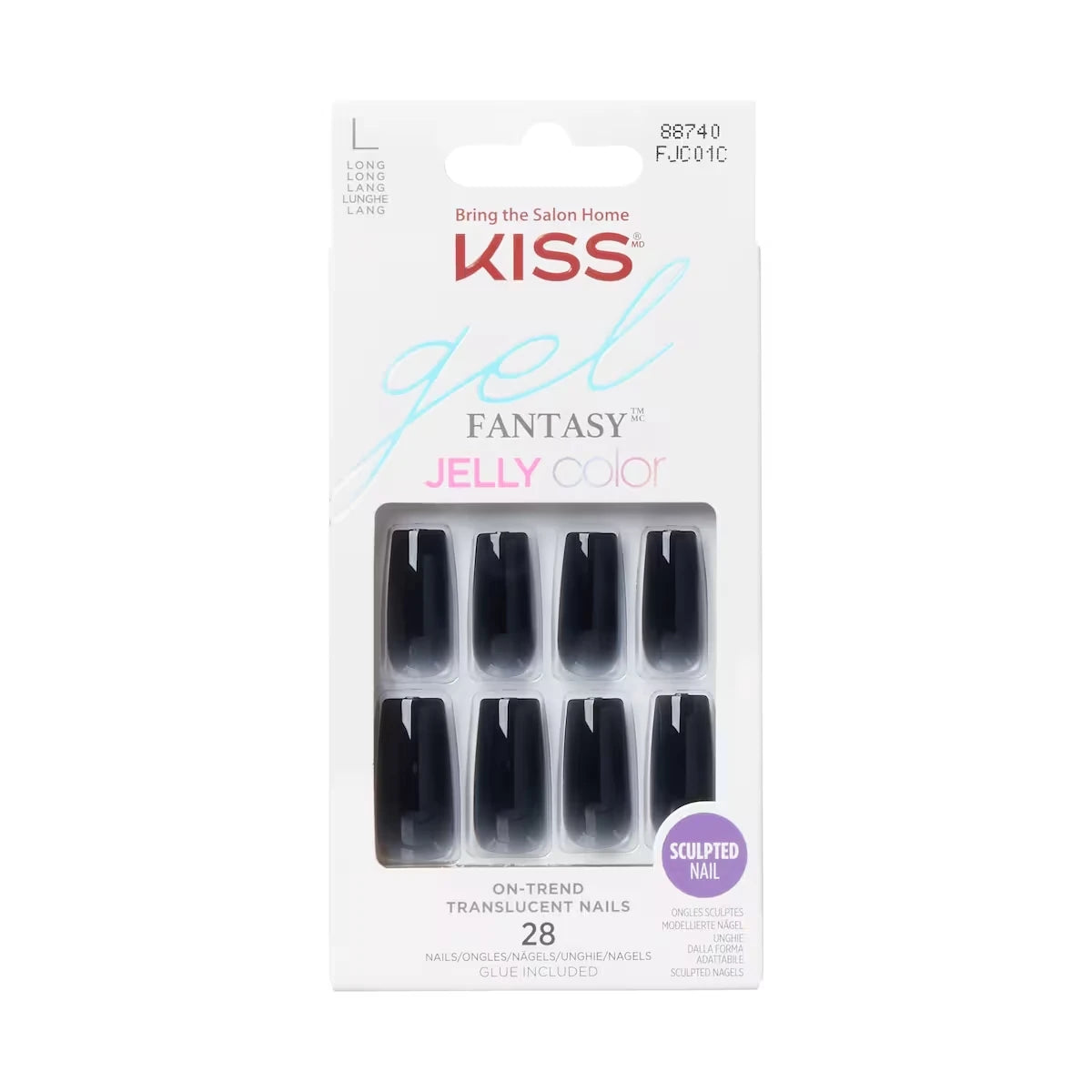 Gel Fantasy - Jelly Gellee - Fake Nails, 28 Count, Long