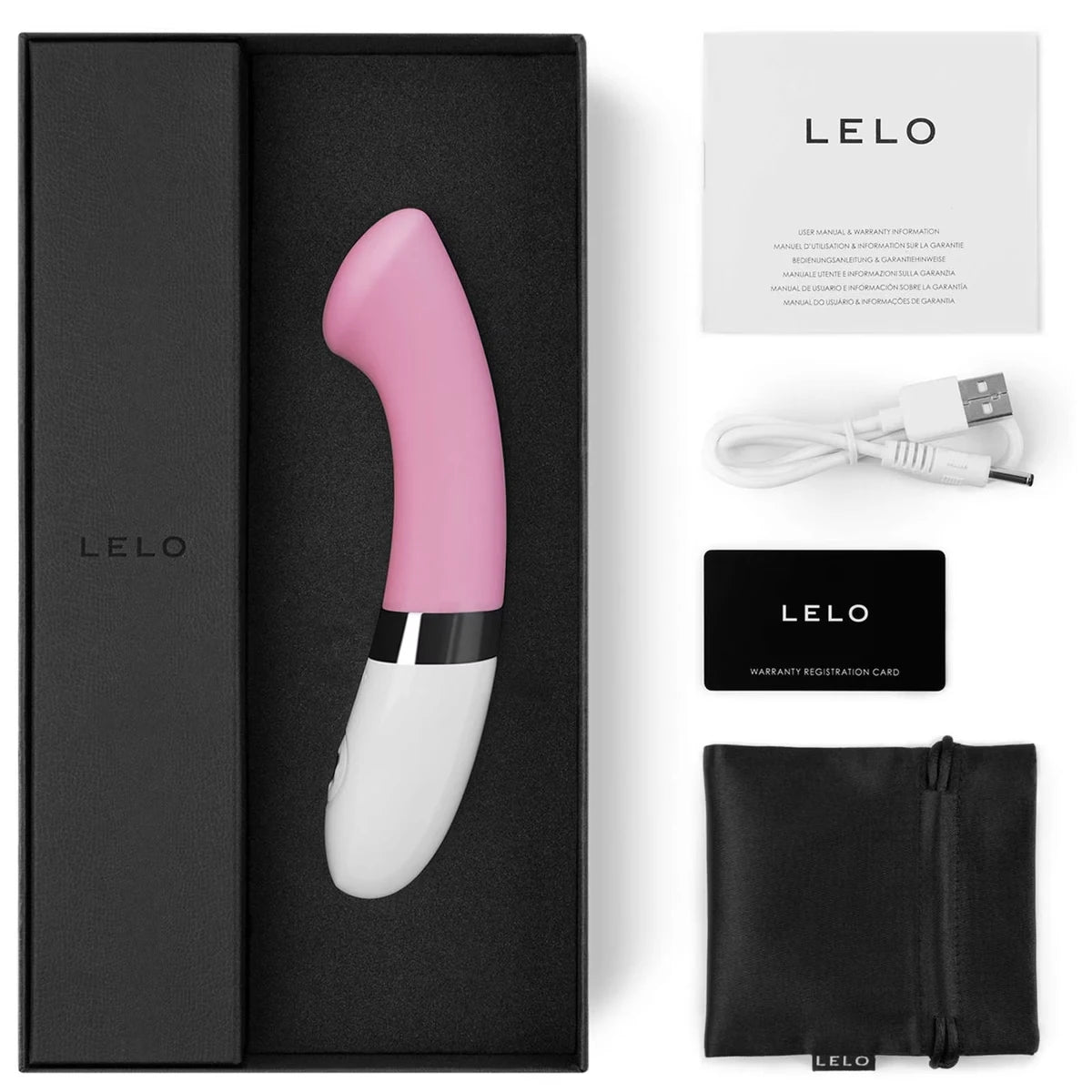GIGI 2 Pink objet de plaisir en silicone, vibromasseur étanche avec 8 réglages
variables, rechargeable par USB
