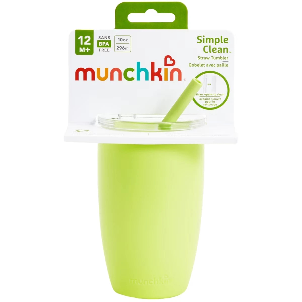 Gobelet avec paille Simple Clean™ - Vert