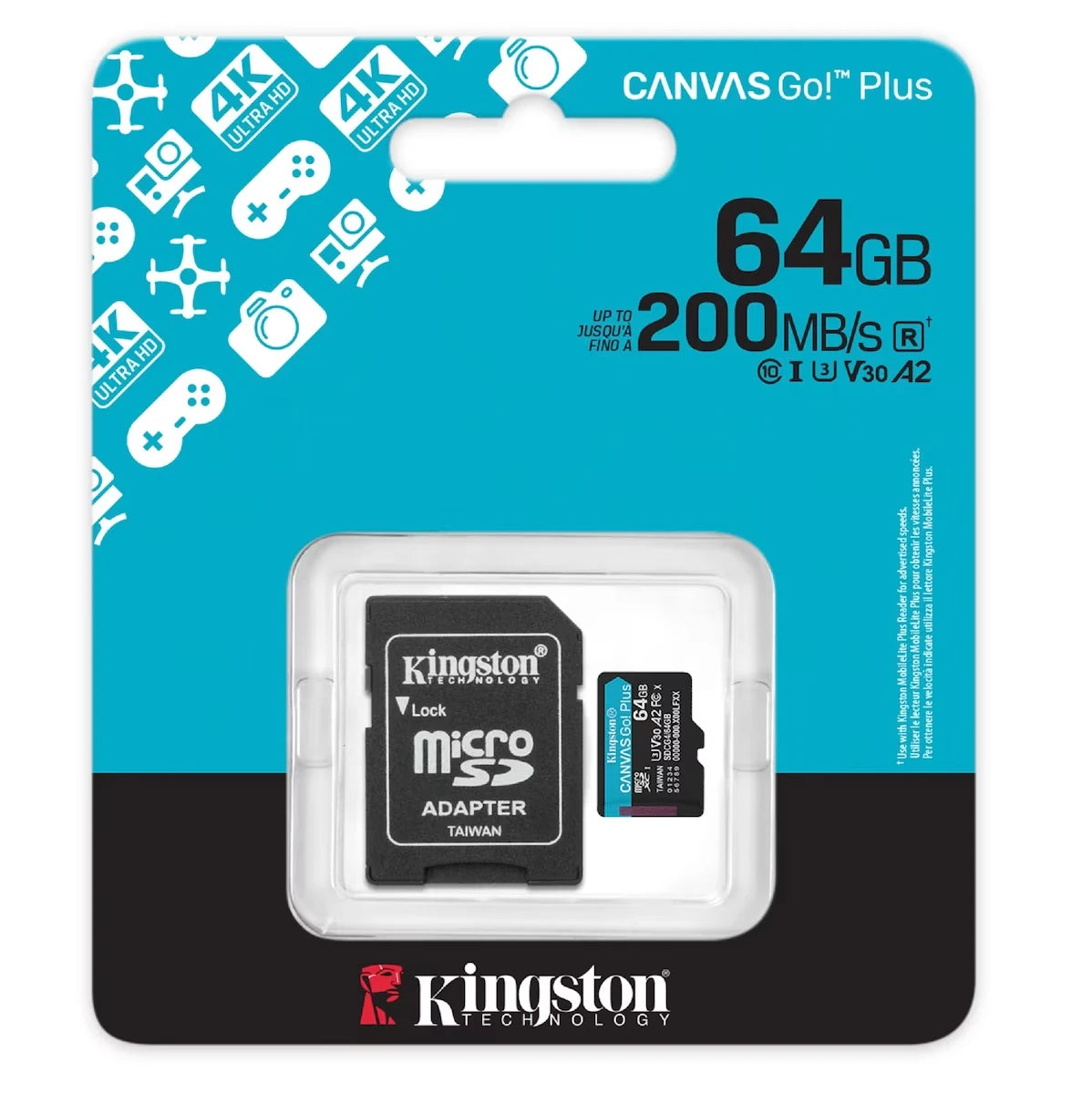 64 Go Canvas Go! Plus Carte MicroSD  Avec Adaptateur