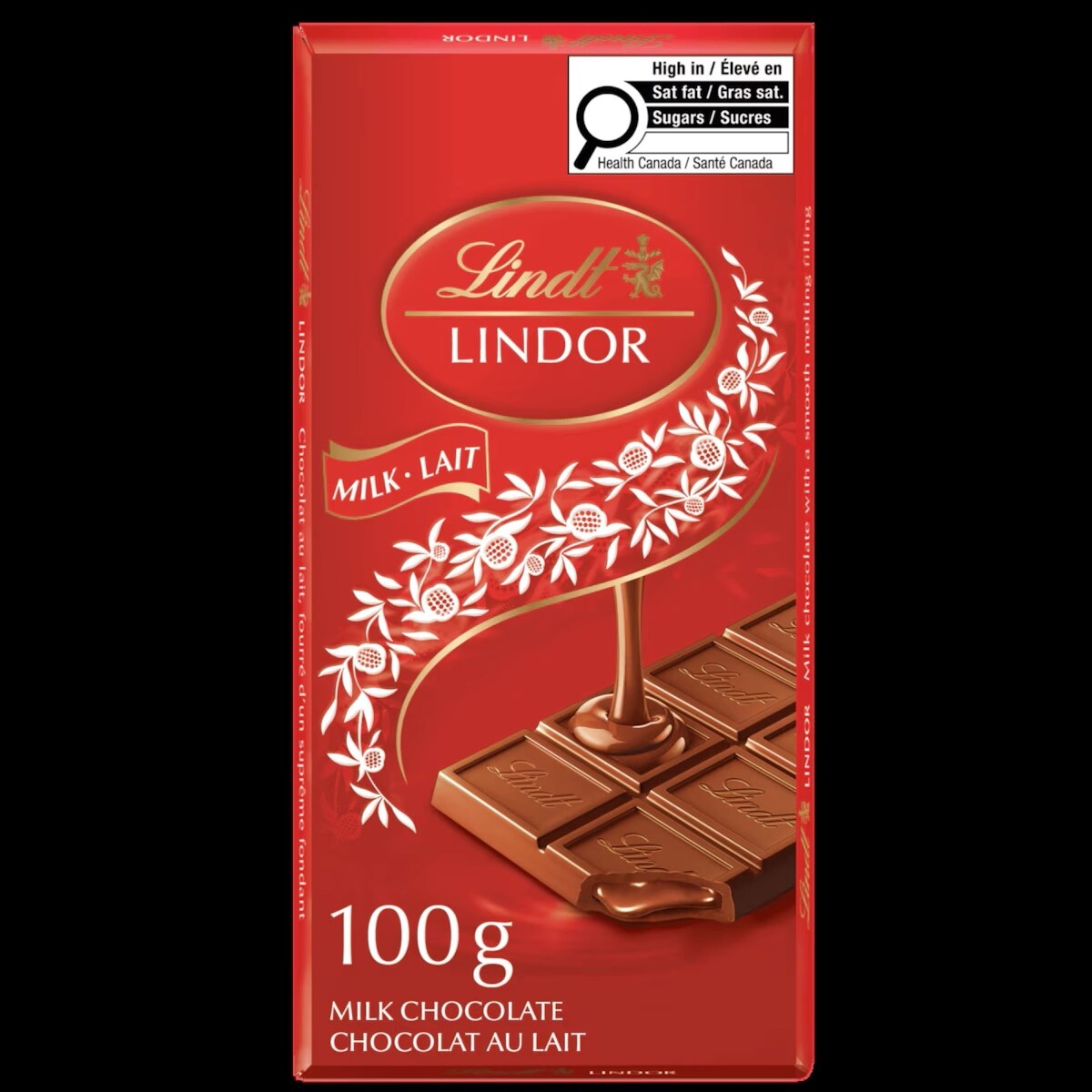 Chocolat au lait LINDOR de – Barre (100 g)