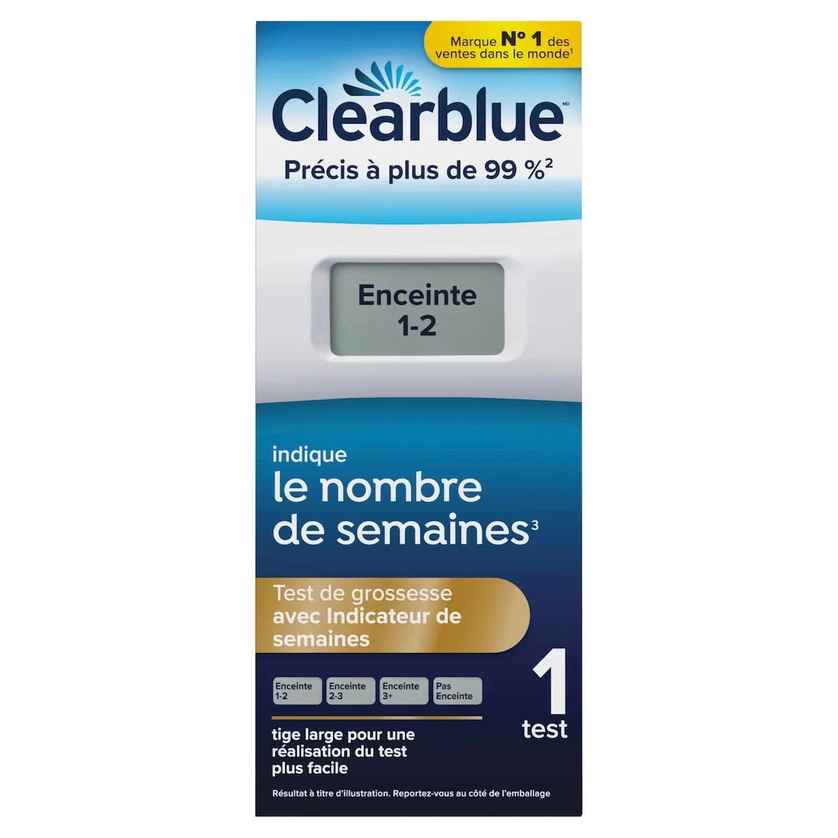 1 Test de grossesse avec indicateur de semaines, trousse économique