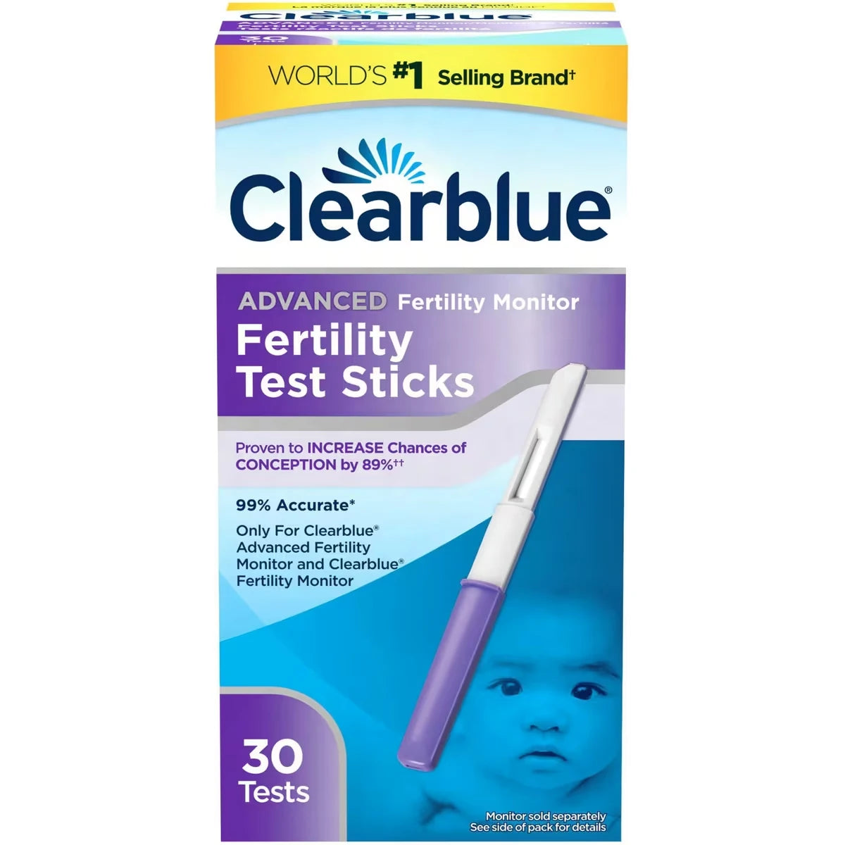 Moniteur de fertilité Advanced, bâtonnets-tests de fertilité, 30 bâtonnets-tests