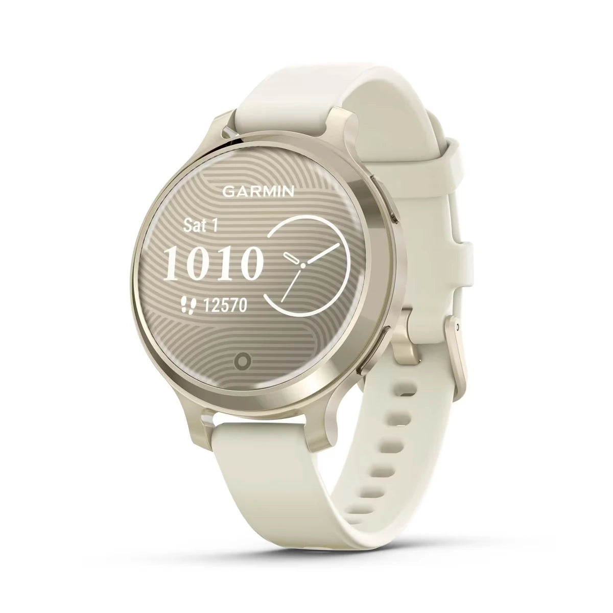Lily 2 Ative Doré lunaire avec bracelet en silicone ivoire