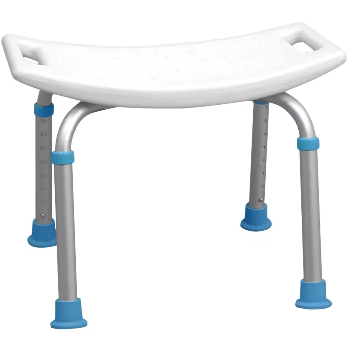 Chaise de bain et de douche réglable avec siège antidérapant, blanc